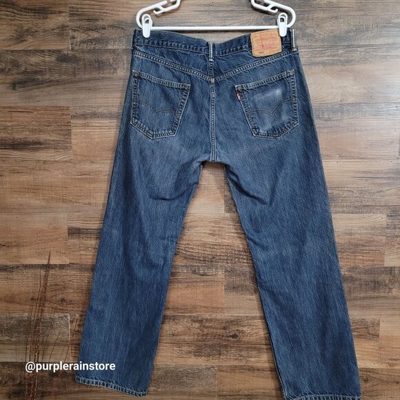 Vtg Levi's Jeans 34x32 Relaxed Straight 559 Medium Dark Wash Western Y2K - Picture 2 of 11